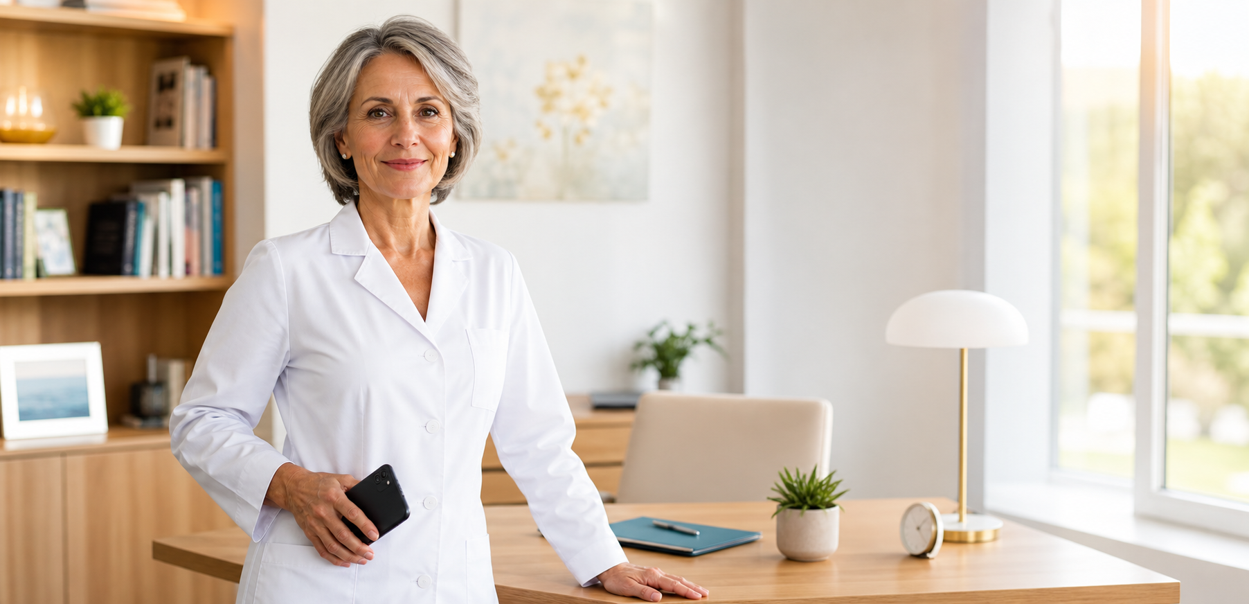 Profesional de la salud en su consultorio