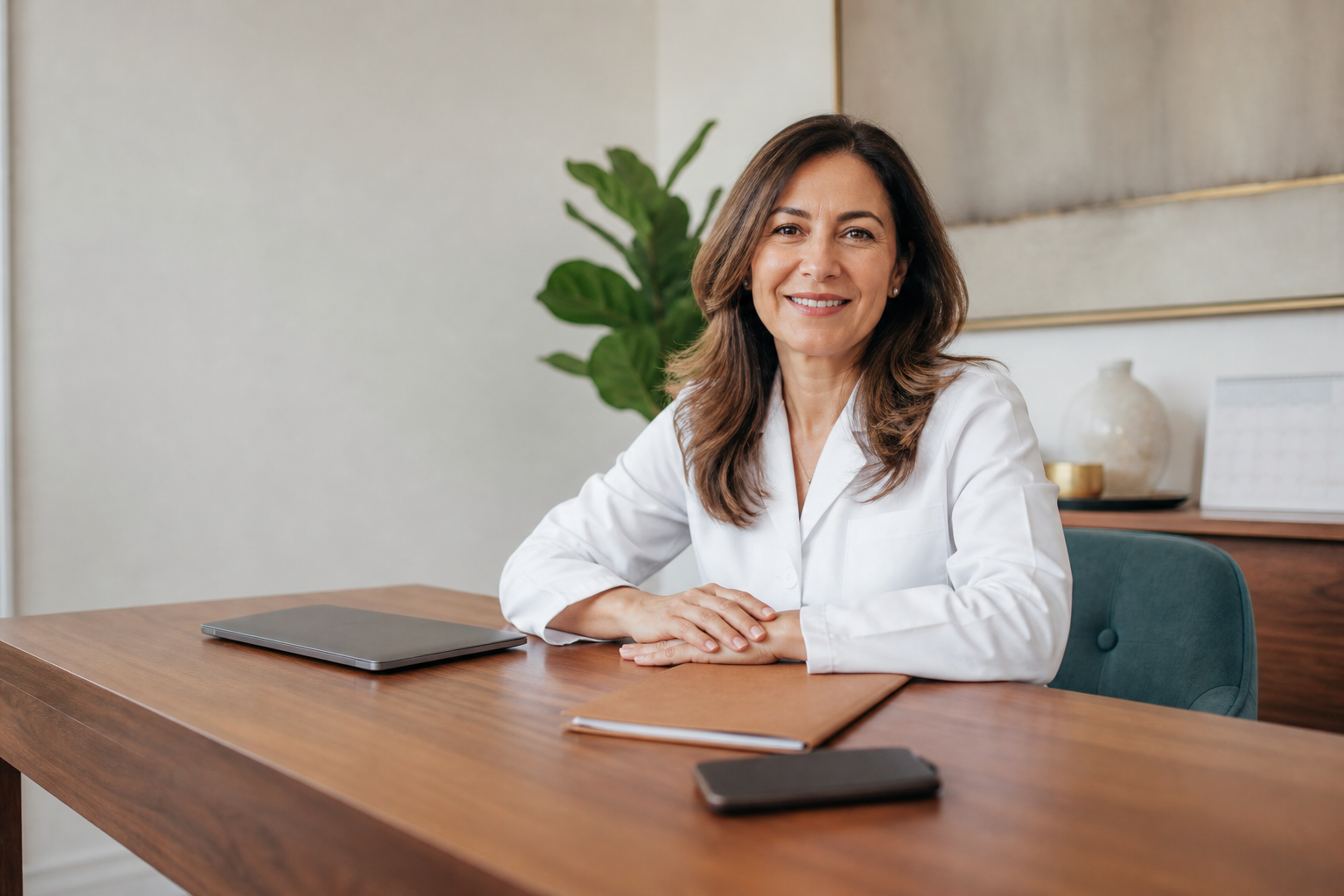 Profesional de la salud en su consultorio