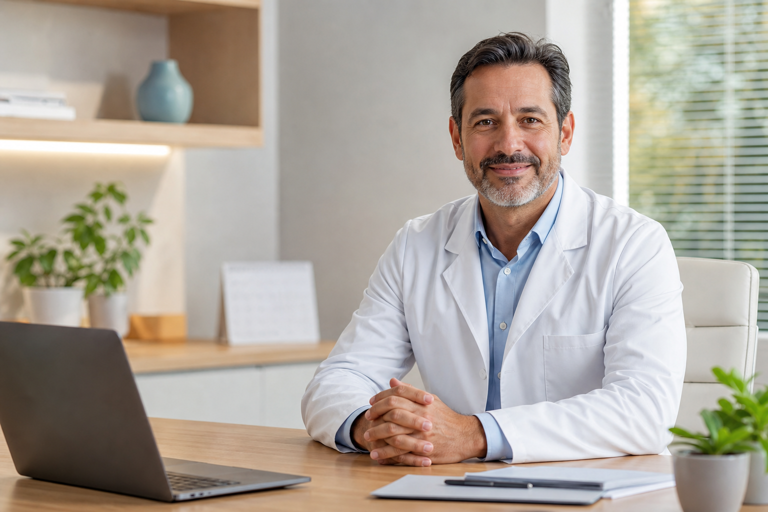 Profesional de la salud en su escritorio